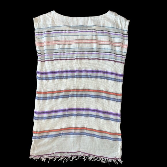 Lemlem By Liya Kebede Striped Sleeveless Tunic Dress X-Small - Picture 2 of 5